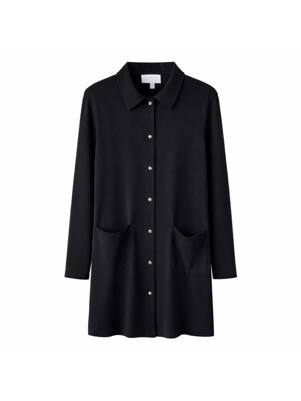 Carolina Belle Black Long Button-Front Blazer Jacket